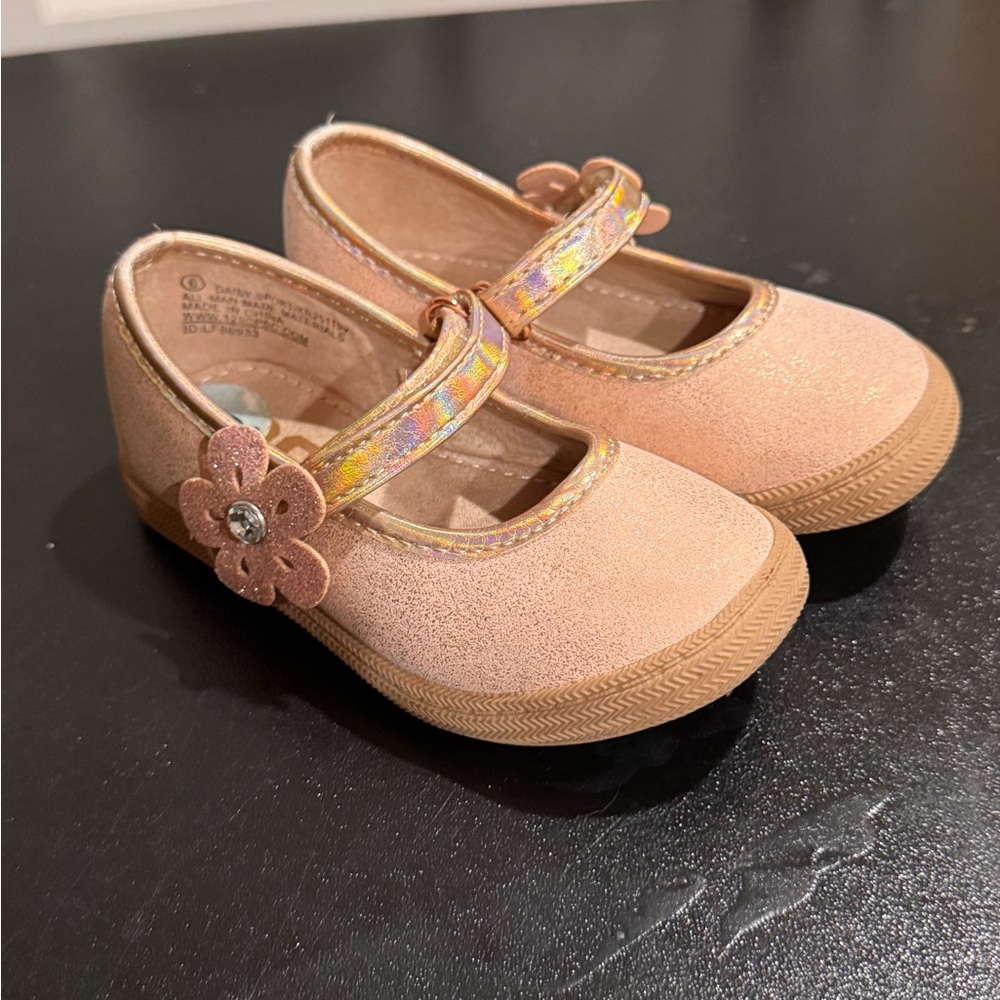 BC Footwear Daisy Sparkly Pink Mary Jane Shoes size 6